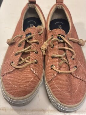 Sperry Coral Canvas Slip-On Sneakers